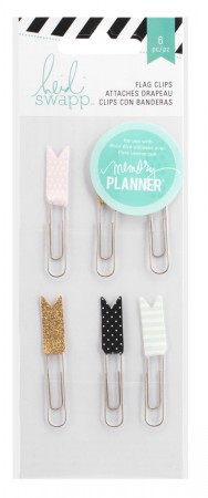 AC Heidi Swapp Hello Beautiful Embellishments 6/PKG - Flag Clips