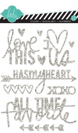 AC Sticker - hs - glitter - silver