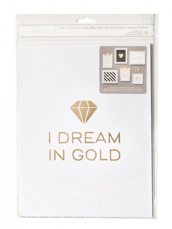 AC Dream In Gold Gallery Wall Packs 8.5"x11" 12/PKG