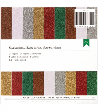 AC Paper Pad 6"x6" - Christmas Glitter