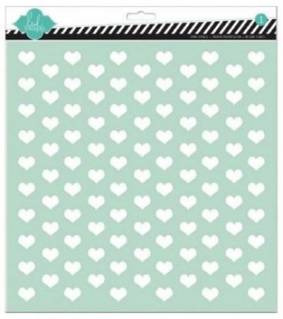 AC Heidi Swapp Stencil 12"x12" - TinyHearts