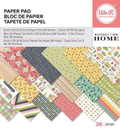 AC Single-Sided Paper Pad 6"x6" 36/PKG - Honey I'm Home