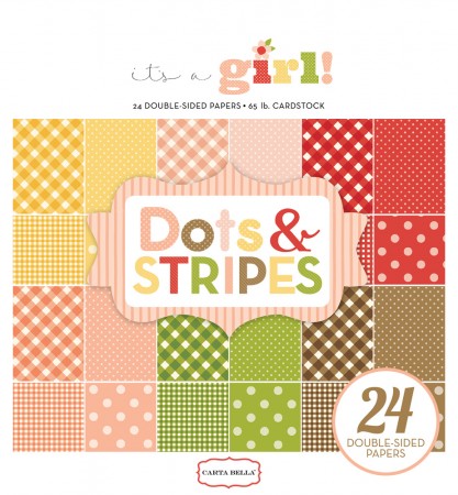 EP It's A Girl Dots & Stripes 6x6 Paper Pad