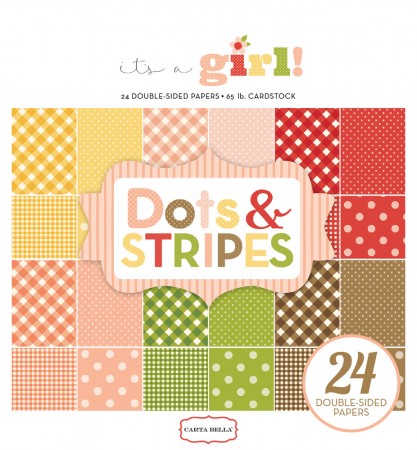 EP It's A Girl Dots & Stripes 6x6 Paper Pad