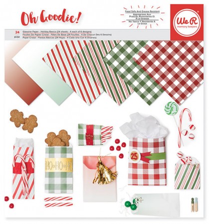 AC Keepers Glassine Paper Pack 12"x12" 24/PKG - Holiday