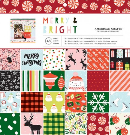 AC Single-Sided Paper Pad 12"x12" 48/PKG - Merry & Bright