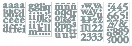 AC Alpha chipboard stickers