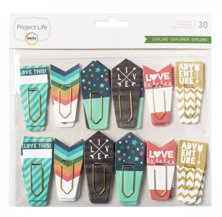 AC Project Life Paper Clips W/Die-Cut Accents 30/PKG