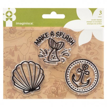 AC Par-r-rty Me Hearty Acrylic Stamps 3/PKG - Mermaid