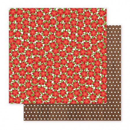 AC Holly Jolly Double-Sided Cardstock 12"x12" - Poinsettias