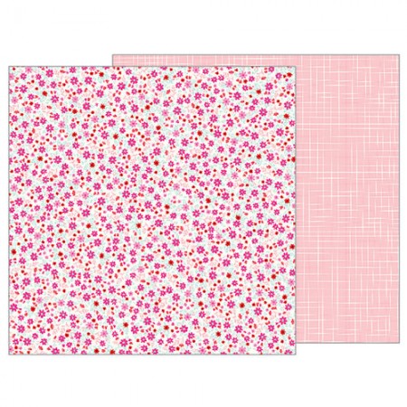 Pebbles - Forever My Always Collection - 12 x 12 Double Sided Paper - Sprinkled Blossoms