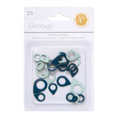 AC Essentials Chipboard - Blue/Aqua Geo Tag