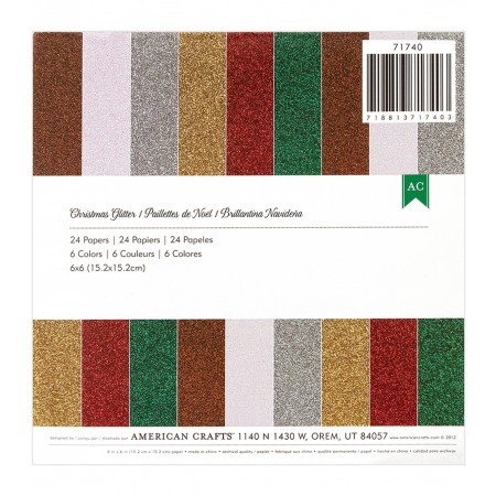 AC Paper Pad 6"x6" - Christmas Glitter