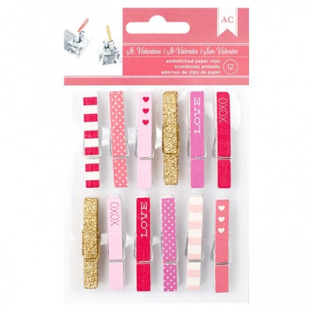 AC Valentine Clothespins