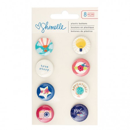 AC Starshine Flair Plastic Buttons 8/PKG