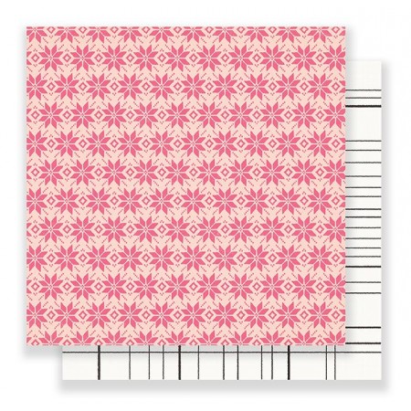 AC Snow & Cocoa Patterned Paper 12"x12" - Fallen Snow