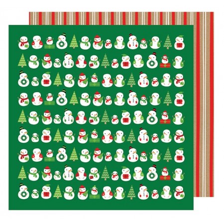 AC All Wrapped Up Patterned Paper 12"x12" - Snowmen