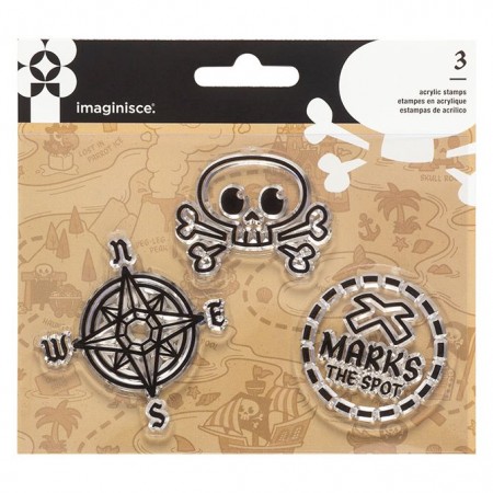 AC Par-r-rty Me Hearty Acrylic Stamps 3/PKG - Pirate
