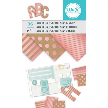 AC Paper Pad 3"x5" - Kraft With Blush Foil - 36 Sheets