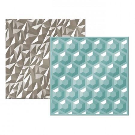 AC Next Level Embossing Folder 6"x6" 2/PKG - Gemstone