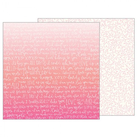 Pebbles - Forever My Always Collection - 12 x 12 Double Sided Paper - From My Heart