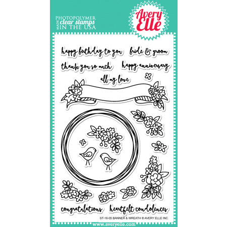 AE Banner & Wreath Clear Stamps