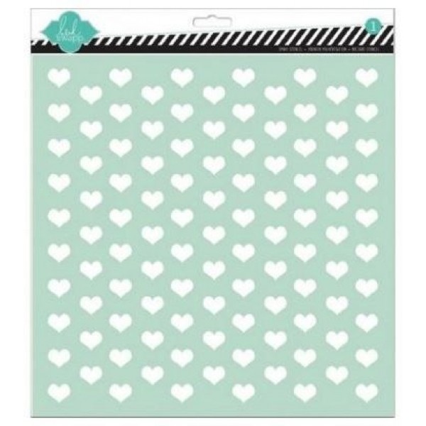 AC Heidi Swapp Stencil 12"x12" - TinyHearts