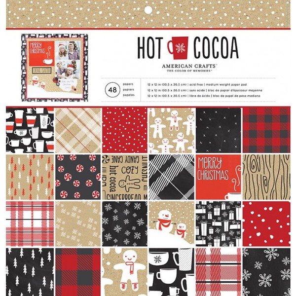 AC Single-Sided Paper Pad 12"x12" 48/PKG - Hot Cocoa