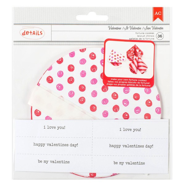 AC Valentine Paper Fortune Cookies Kit