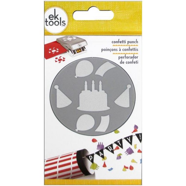 EK Tools Large Punch-Confetti Birthday