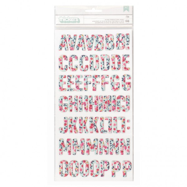AC Thickers - pb - jh - everyday - chipboard - ella - floral (106 piece)
