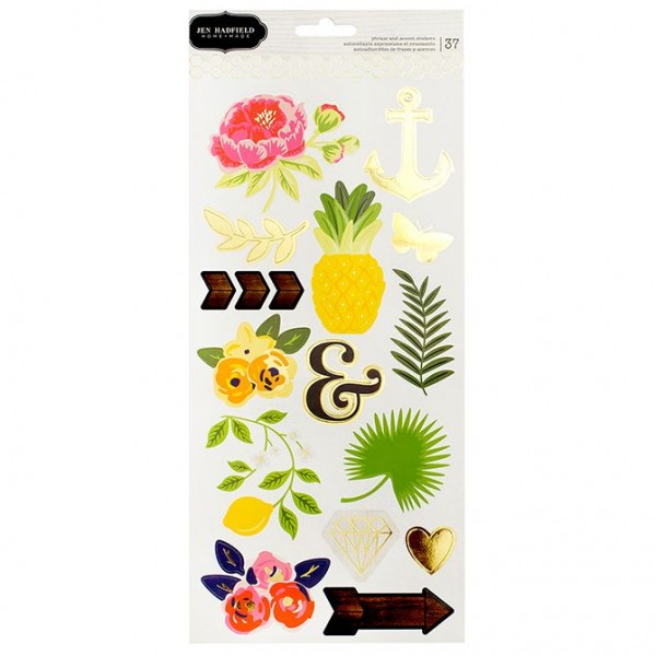 AC Everyday Cardstock Stickers 6"x12" 2/Sheets - Gold Foil - Accents