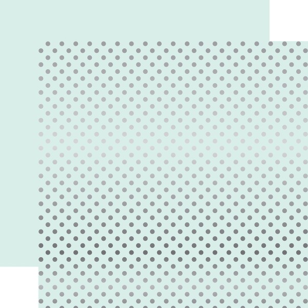 EP Silver Foil Dot - Ice Blue Paper 12x12