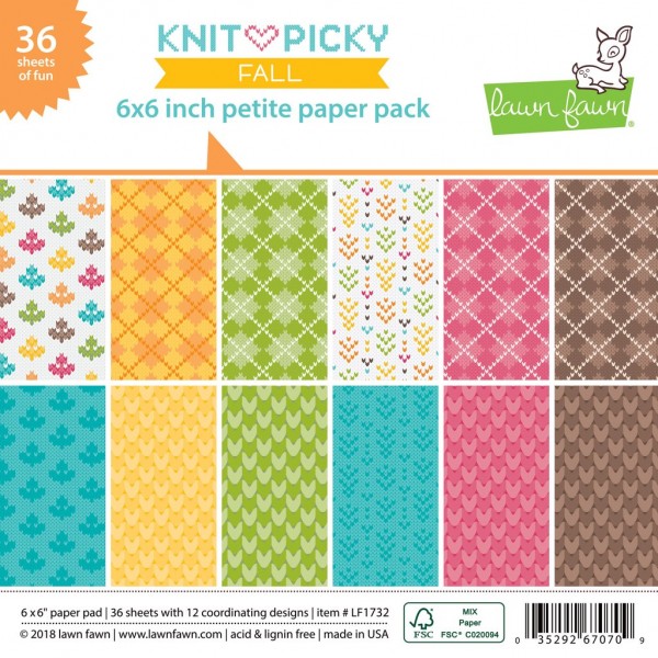 LF knit picky fall petite paper pack 6x6 Paper Pad