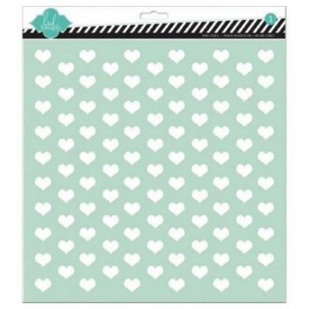 AC Heidi Swapp Stencil 12"x12" - TinyHearts