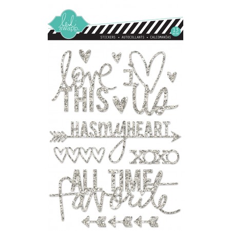 AC Sticker - hs - glitter - silver