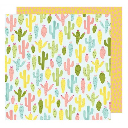 AC Happy Place Double-Sided Cardstock 12"x12" - Cactus Cooler