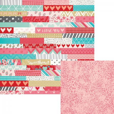 AC Key to My Heart Patterned Paper 12"x12"