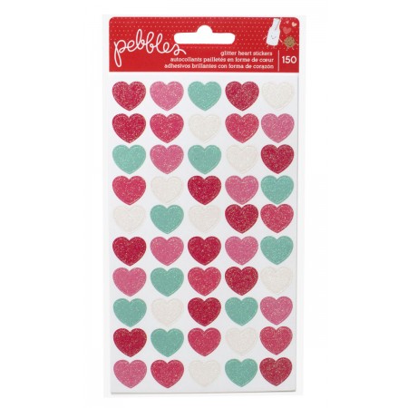 AC We Go Together Stickers - Glitter Hearts 150/PKG