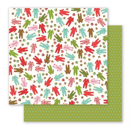 AC Holly Jolly Double-Sided Cardstock 12"x12" - Pajama Party