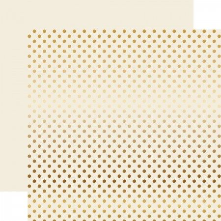 EP Christmas Gold Foil Dot - Ivory Paper 12x12