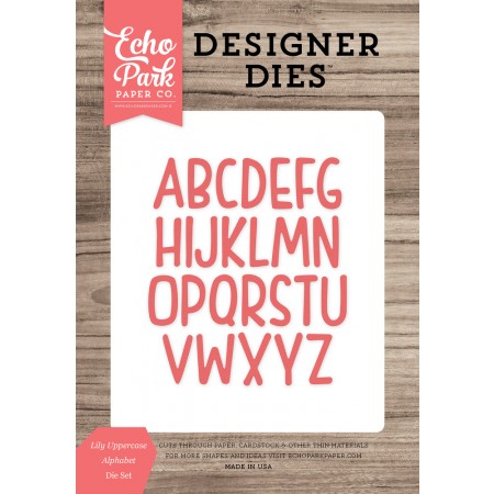 EP Lily Uppercase Alphabet Die Set