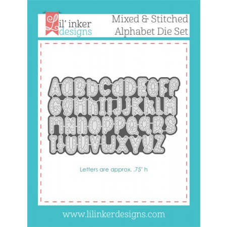 LI Mixed & Stitched Alphabet Die Set