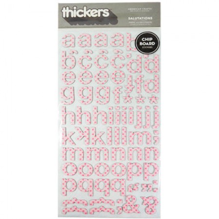 THICKERS CHIPBOARD GLITTER STICKERS 6"X11" SHEETS 2/PKG