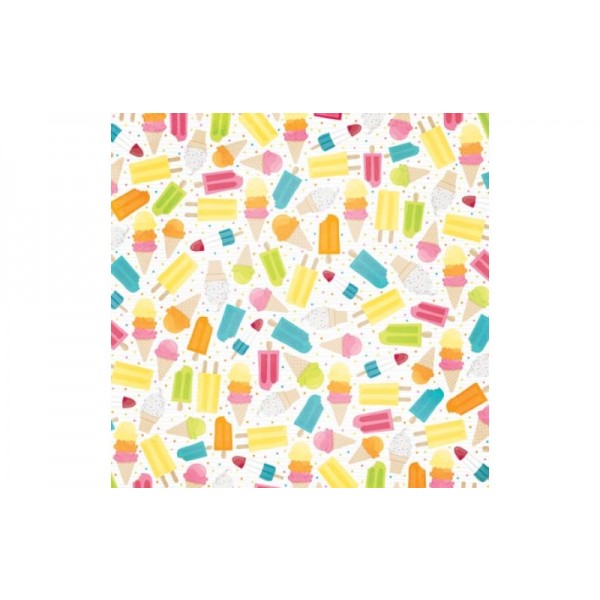 BB Lemonade Stand Cream Pop 12x12 Paper