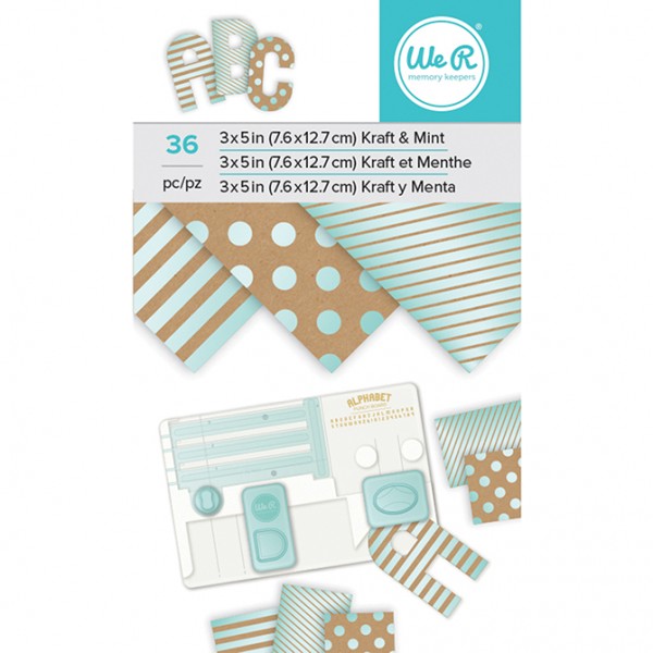 AC Paper Pad 3"x5" - Kraft With Mint Foil - 36 Sheets