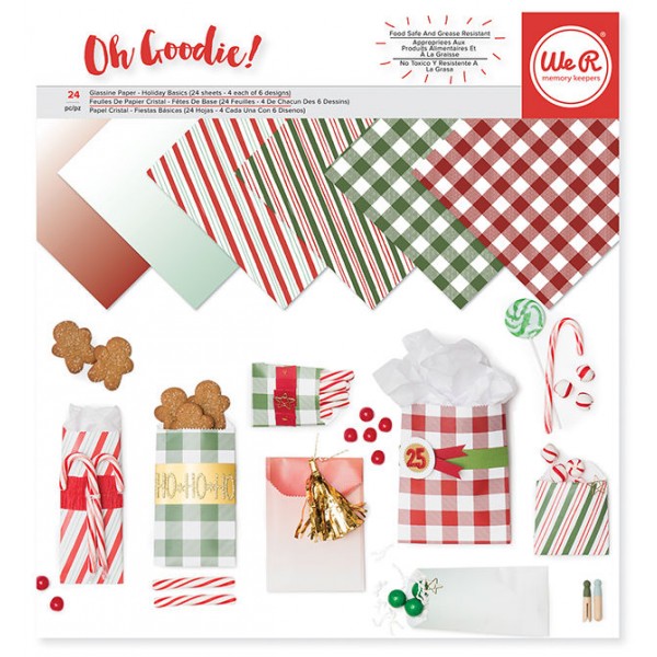 AC Keepers Glassine Paper Pack 12"x12" 24/PKG - Holiday