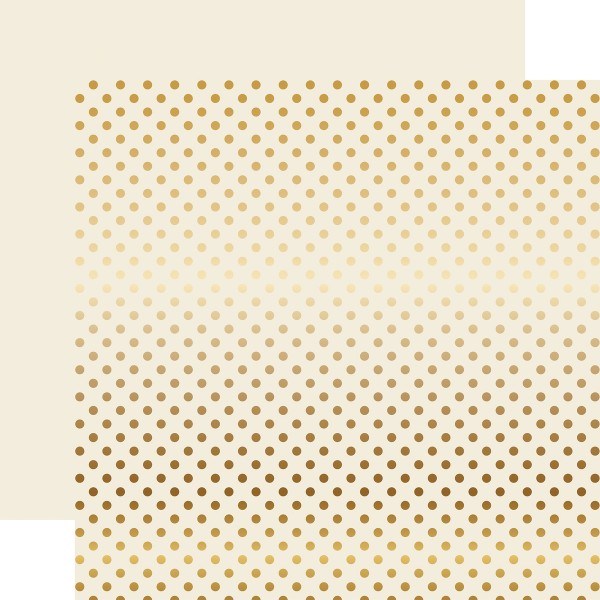 EP Christmas Gold Foil Dot - Ivory Paper 12x12