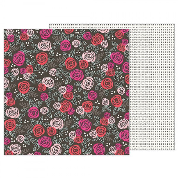 Pebbles - Forever My Always Collection - 12 x 12 Double Sided Paper - Date Night